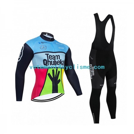 Homme Tenue Cycliste Manches Longues et Collant à Bretelles 2022 Team Qhubeka N001